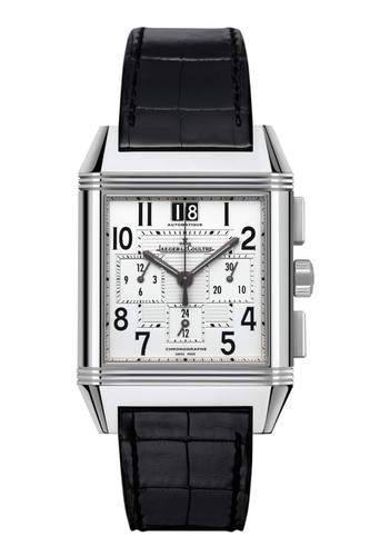 Jaeger LeCoultre Reverso Squadra Chronograph GMT (SS / Silver / Leather) Q7018420