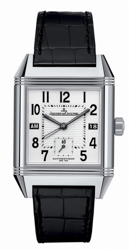 Jaeger LeCoultre Reverso Squadra Hometime (SS / Silver / Leather) Q7008420
