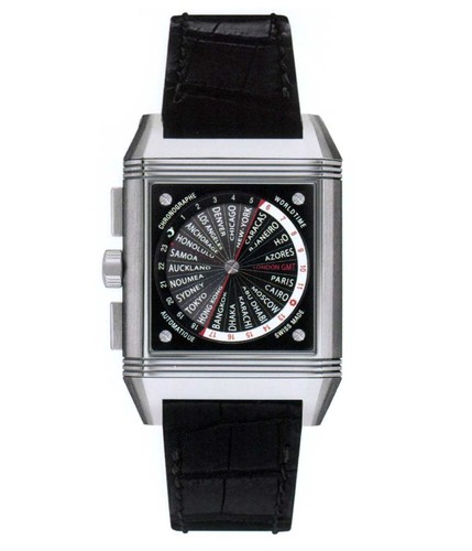 Jaeger LeCoultre Reverso Squadra World Chronograph (Ti / Black / Leather) Q702T470