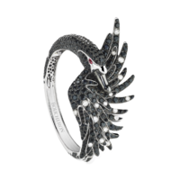 Boucheron Cypris, the swan bracelet Black sapphires
