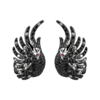 Boucheron Cypris, the Black swan stud Earrings