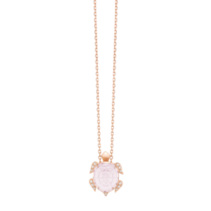 Boucheron Honu, the turtle pendant, pink quartz