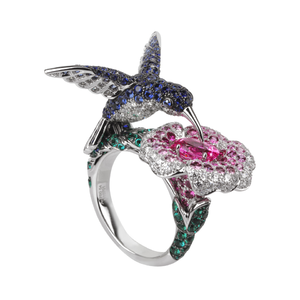 Boucheron Hopi, the Hummingbird Ring Pink Sapphire