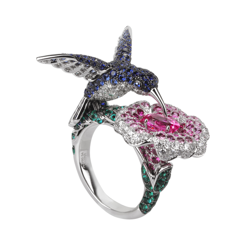 Boucheron Hopi, the Hummingbird Ring Pink Sapphire