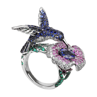 Boucheron Hopi, the Hummingbird Ring Blue Sapphire