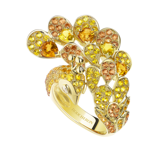 Boucheron Héra, the yellow peacock ring