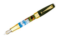 Montegrappa St Andrews Links Fountain Pen, Hand-Painted, Solid 18K Gold