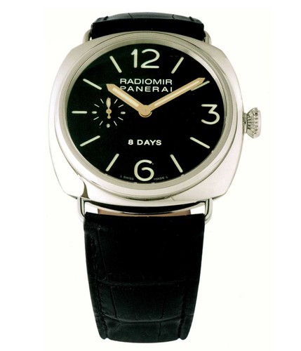 Officine Panerai Panerai Radiomir 8 Days (SS / Black / Leather) PAM 00190