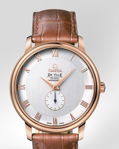 Omega Co-Axial Small Seconds (RG / Silver / Croc Leather) 4614.30.02