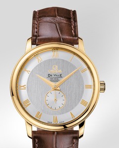 Omega Co-Axial Small Seconds (YG / Silver / Croc Leather) 4613.30.02