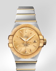 Omega Constellation Brushed Chronometer (SS- YG / Champagne / Bracelet) 123.20.31.20.08.001