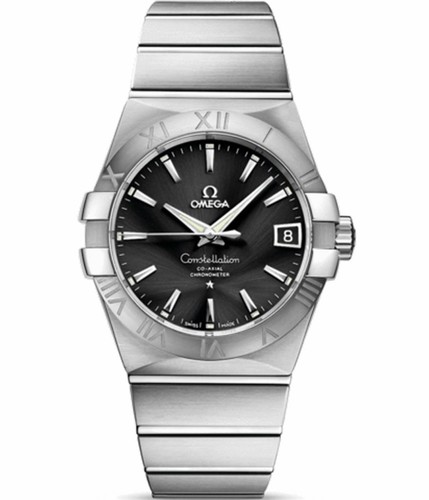 Omega Constellation Brushed Chronometer (SS / Black / Bracelet) 123.10.38.21.01.001