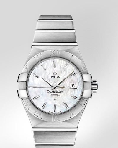 Omega Constellation Brushed Chronometer (SS / White-Mother-of-Pearl / Bracelet) 123.10.31.20.05.001