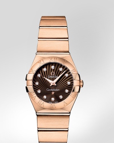 Omega Constellation Brushed Quartz with Diamonds (RG / Brown / Bracelet) 123.50.24.60.63.001