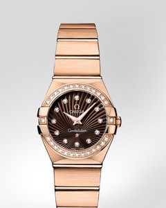 Omega Constellation Brushed Quartz with Diamonds (RG / Brown / Bracelet) 123.55.24.60.63.001