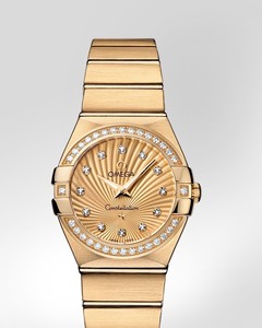 Omega Constellation Brushed Quartz with Diamonds (YG / Champagne / Bracelet) 123.55.27.60.58.001