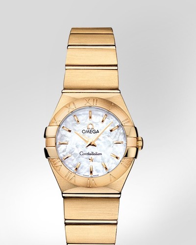 Omega Constellation Brushed Quartz (YG / White-Mother-of-Pearl / Bracelet) 123.50.24.60.05.002