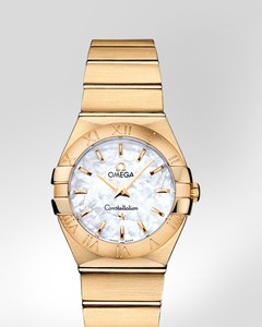 Omega Constellation Brushed Quartz (YG / White-Mother-of-Pearl / Bracelet) 123.50.27.60.05.002