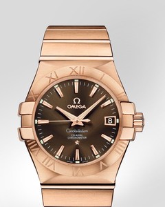 Omega Constellation Chronometer (RG / Brown / Bracelet) 123.50.35.20.13.001