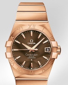 Omega Constellation Chronometer (RG / Brown / Bracelet) 123.50.38.21.13.001