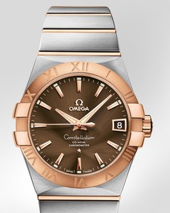 Omega Constellation Chronometer (SS -RG / Brown / Bracelet) 123.20.38.21.13.001