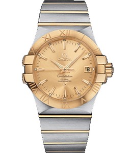 Omega Constellation Chronometer (SS -YG / Champagne / Bracelet) 123.20.35.20.08.001