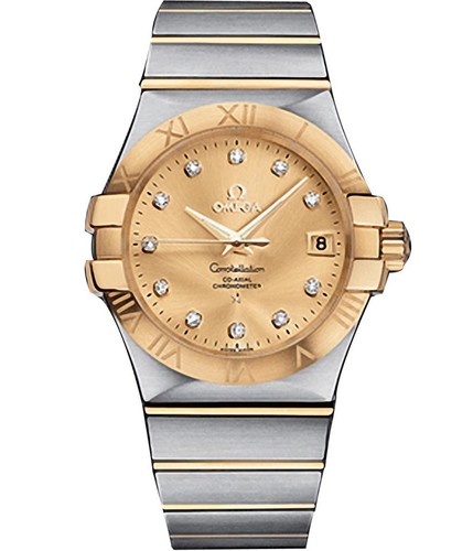 Omega Constellation Chronometer with Diamonds (SS -YG / Champagne / Bracelet) 123.20.35.20.58.001