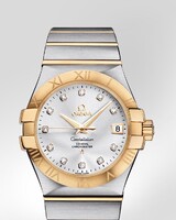 Omega Constellation Chronometer with Diamonds (SS -YG / Silver / Bracelet) 123.20.35.20.52.002