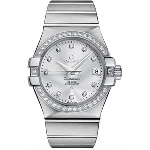 Omega Constellation Chronometer with Diamonds (SS / Silver / Bracelet) 123.15.35.20.52.001