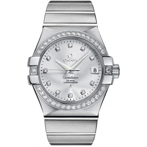 Omega Constellation Chronometer with Diamonds (SS / Silver / Bracelet) 123.15.35.20.52.001