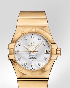 Omega Constellation Chronometer with Diamonds (YG / Silver / Bracelet) 123.50.35.20.52.002