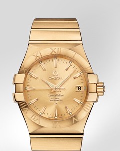 Omega Constellation Chronometer (YG / Champagne / Bracelet) 123.50.35.20.08.001