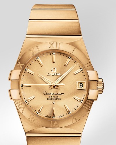 Omega Constellation Chronometer (YG / Champagne / Bracelet) 123.50.38.21.08.001