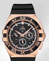 Omega Constellation Double Eagle Chronograph (RG / Black / Strap) 121.62.41.50.01.001