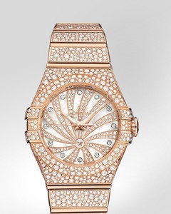 Omega Constellation Luxury Edition with Diamonds (RG / White-Mother-of-Pearl Diamonds / Bracelet) 123.55.31.20.55.006