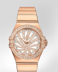 Omega Constellation Luxury Edition with Diamonds (RG / White-Mother-of-Pearl Diamonds / Bracelet) 123.55.31.20.55.010