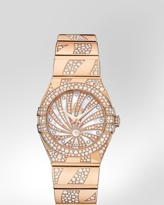 Omega Constellation Luxury Edition with Diamonds (RG / White-Mother-of-Pearl Diamonds / Bracelet) 123.55.46.05.50.11