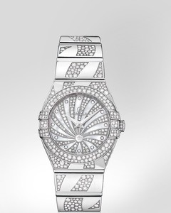 Omega Constellation Luxury Edition with Diamonds (WG / White-Mother-of-Pearl Diamonds / Bracelet) 123.55.24.60.55.012