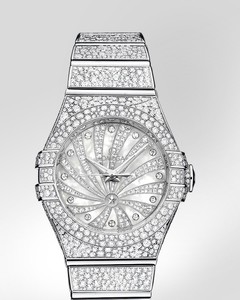 Omega Constellation Luxury Edition with Diamonds (WG / White-Mother-of-Pearl Diamonds / Bracelet) 123.55.31.20.55.007