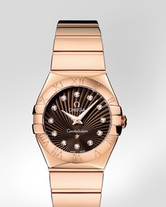 Omega Constellation Polished Quartz with Diamonds (RG / Brown / Bracelet) 123.50.27.60.63.002