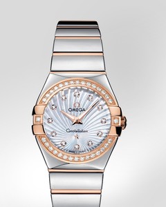 Omega Constellation Polished Quartz with Diamonds (SS -RG / White-Mother-of-Pearl / Bracelet) 123.25.27.60.55.006