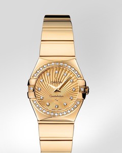 Omega Constellation Polished Quartz with Diamonds (YG / Champagne / Bracelet) 123.55.24.60.58.002