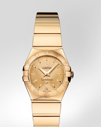 Omega Constellation Polished Quartz (YG / Champagne / Bracelet) 123.50.24.60.08.002