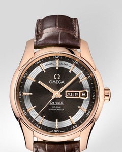 Omega De Ville Hour Vision Annual Calendar ( RG / Brown / Croc Leather) 431.63.41.22.13.001