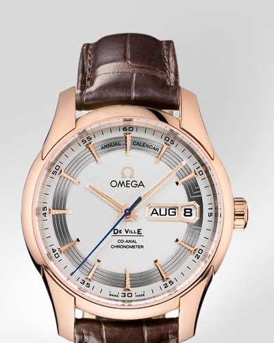 Omega De Ville Hour Vision Annual Calendar ( RG / Silver / Croc Leather) 431.63.41.22.02.001