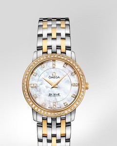 Omega De Ville Prestige 27mm (SS-YG -Diamonds / MOP-Diamonds/ SS) 413.25.27.60.55.001