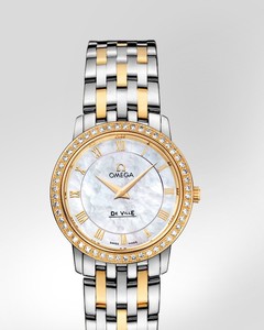 Omega De Ville Prestige 27mm (SS-YG -Diamonds / MOP/ SS) 413.25.27.60.05.001