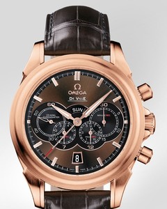 Omega Deville 4 Counters Chronograph (RG / Brown / Strap) 422.53.41.52.13.001