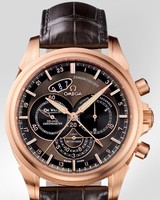 Omega DeVille Co-Axial Chronoscope GMT ( RG / Brown / Croc Leather) 422.53.44.52.13.001