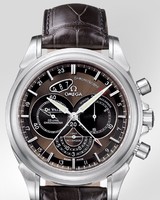 Omega DeVille Co-Axial Chronoscope GMT ( SS / Brown / Croc Leather) 422.13.44.52.13.001